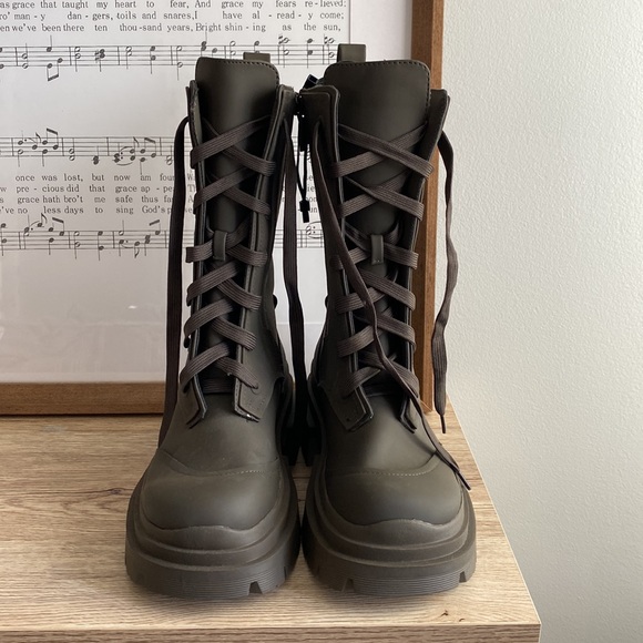 Zara Chunky Combat Boots NWT - Picture 4 of 13